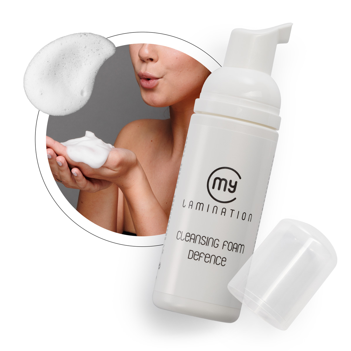 Cleansing-Foam-Defence-bianco Cleansing Foam Defence di My Lamination detergente viso pelle sensibile