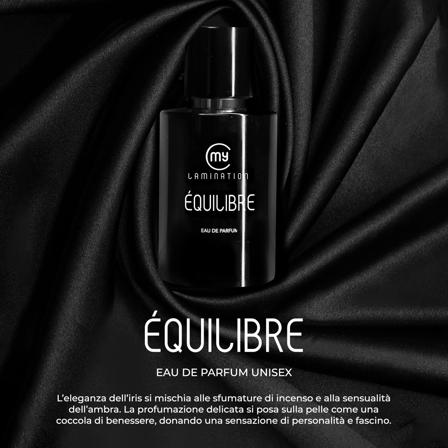Equi-ITA grafica nera con profumo équilibre di my lamination