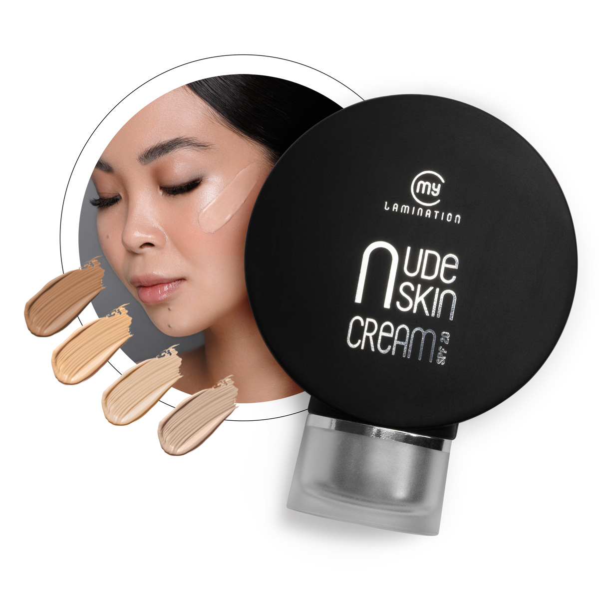 Nude-Skin-Cream nude skin di my lamination bb cream con 4 colori disponibili