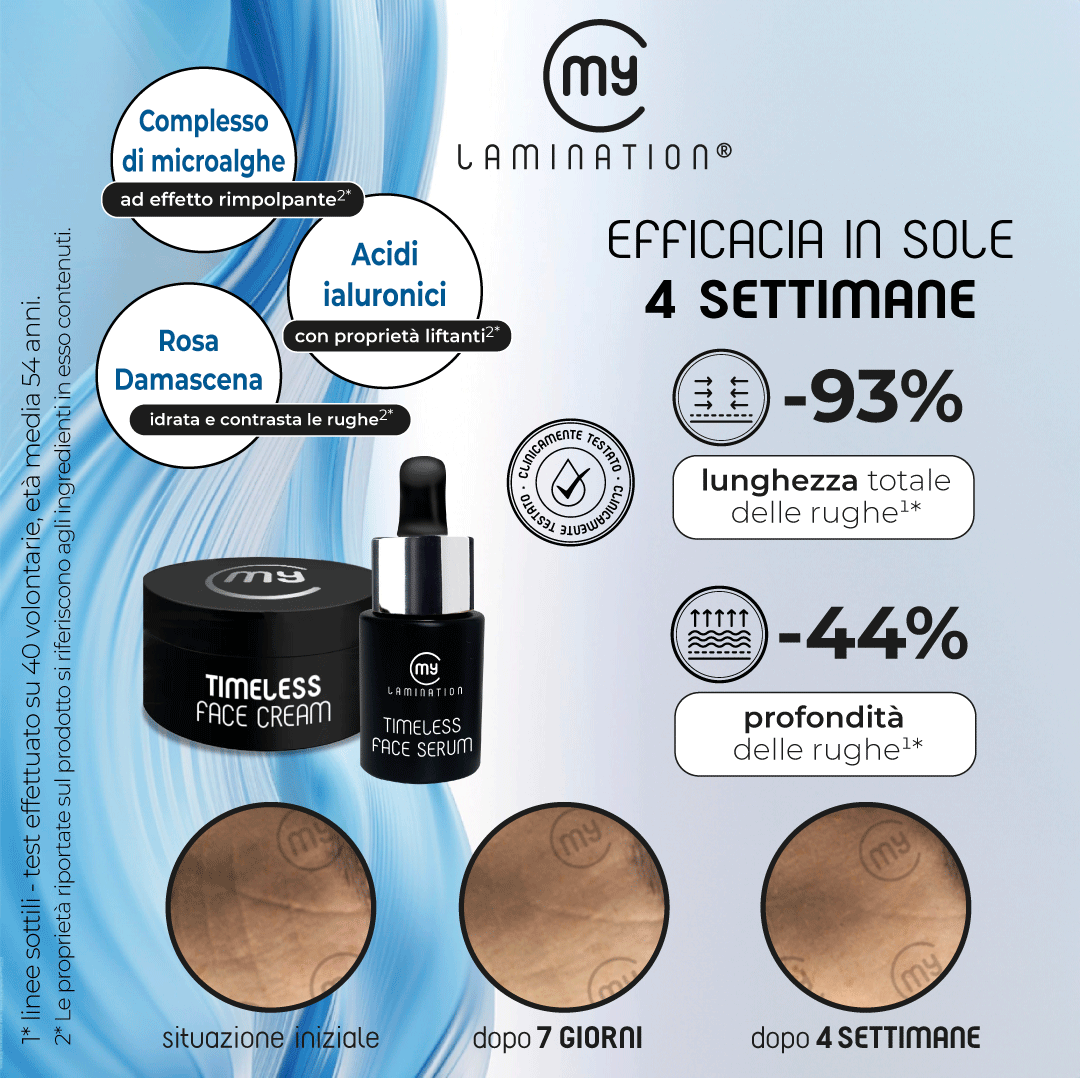 Post-instagram-timeless-face-eff2 risultati test efficacia trattamento antiage my lamination