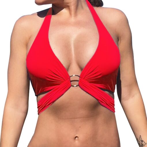 top bikini rosso con anello modello my 8a my body lamination